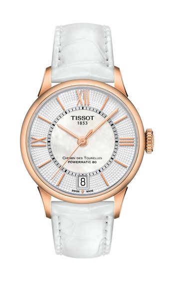 Orologio Tissot Donna Chemin Des Tourelles Powermatic 80 in Acciaio placcato oro rosa T099.207.36.118.00 - T099.207.36.118.00